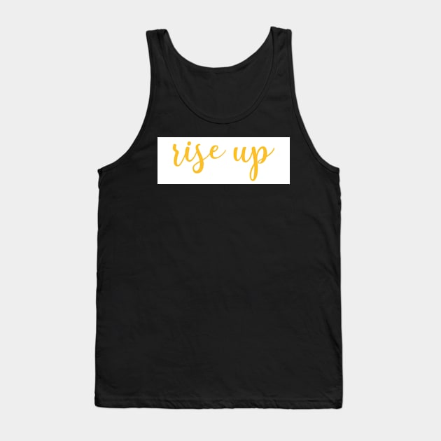 Rise Up Yellow Tank Top by MMaeDesigns